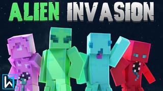 Thumbnail of the Minecraft Bedrock Marketplace product Alien Invasion created by Waypoint Studios.