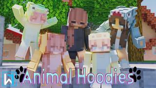 Thumbnail of the Minecraft Bedrock Marketplace product Animal Hoodies created by Waypoint Studios.