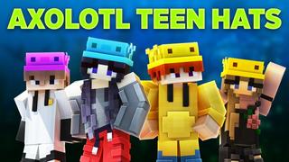 Thumbnail of the Minecraft Bedrock Marketplace product Axolotl Teen Hats created by Waypoint Studios.