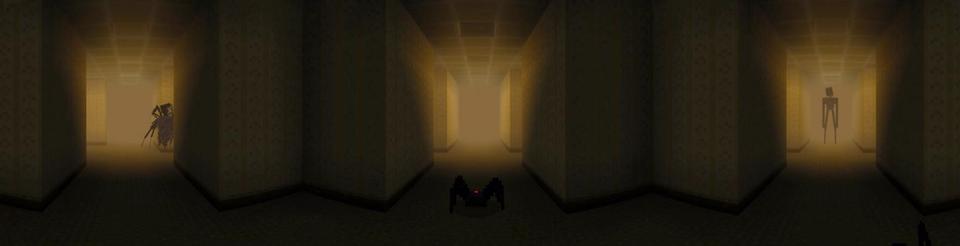 Panorama of the Minecraft Bedrock Marketplace product Backrooms created by Waypoint Studios.