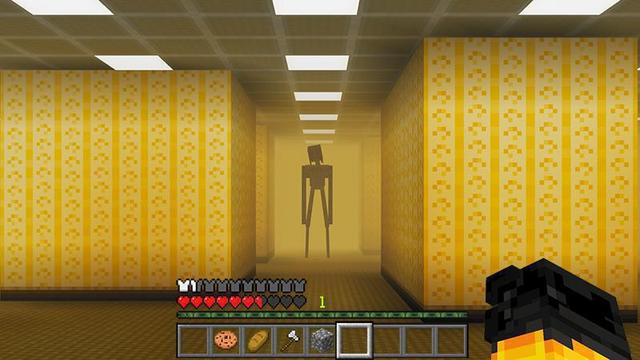 Screenshot of the Minecraft Bedrock Marketplace product Backrooms created by Waypoint Studios.
