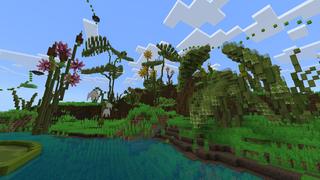 Screenshot of the Minecraft Bedrock Marketplace product Biome Parkour created by Waypoint Studios.