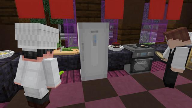 Screenshot of the Minecraft Bedrock Marketplace product Cafe Simulator created by Waypoint Studios.