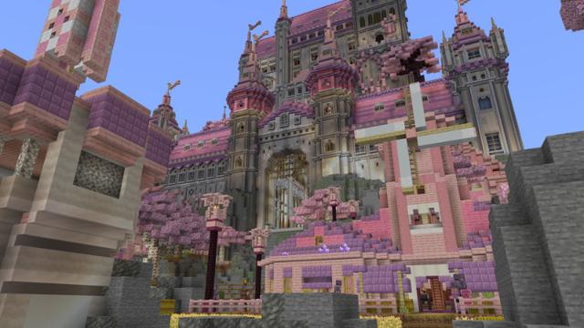Screenshot of the Minecraft Bedrock Marketplace product Cherry Castle created by Waypoint Studios.