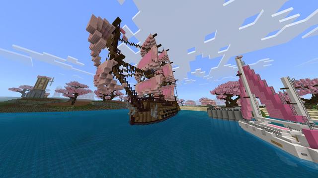 Screenshot of the Minecraft Bedrock Marketplace product Cherry Furniture created by Waypoint Studios.
