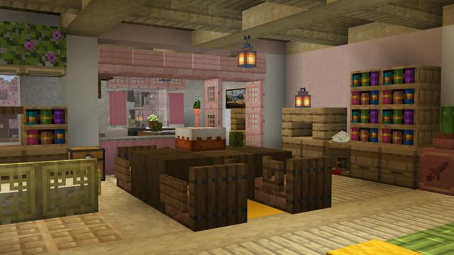 Screenshot of the Minecraft Bedrock Marketplace product Cherry Spring House created by Waypoint Studios.