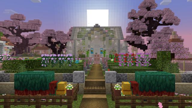 Screenshot of the Minecraft Bedrock Marketplace product Cherry Spring House created by Waypoint Studios.