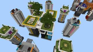 Screenshot of the Minecraft Bedrock Marketplace product City Bed Wars created by Waypoint Studios.