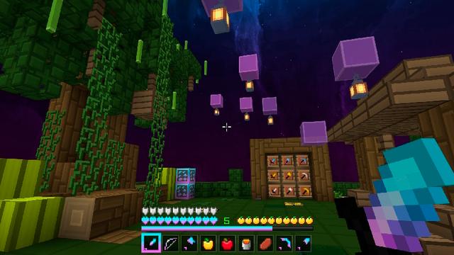 Screenshot of the Minecraft Bedrock Marketplace product Cotton Candy 16x PvP Pack created by Waypoint Studios.