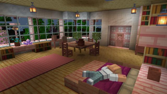 Screenshot of the Minecraft Bedrock Marketplace product Cozy Blossom House created by Waypoint Studios.