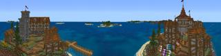Panorama of the Minecraft Bedrock Marketplace product Cozy Town created by Waypoint Studios.