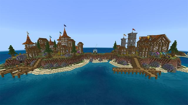 Screenshot of the Minecraft Bedrock Marketplace product Cozy Town created by Waypoint Studios.