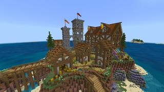 Screenshot of the Minecraft Bedrock Marketplace product Cozy Town created by Waypoint Studios.