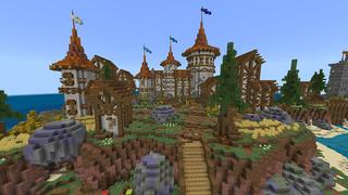 Screenshot of the Minecraft Bedrock Marketplace product Cozy Town created by Waypoint Studios.