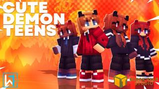 Thumbnail of the Minecraft Bedrock Marketplace product Cute Demon Teens created by Waypoint Studios.