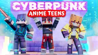 Thumbnail of the Minecraft Bedrock Marketplace product Cyberpunk Anime Teens created by Waypoint Studios.