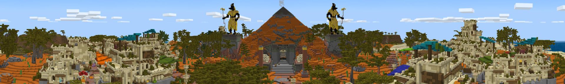 Panorama of the Minecraft Bedrock Marketplace product Desert Temple created by Waypoint Studios.