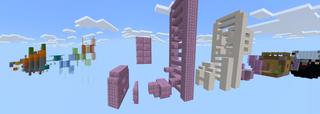 Panorama of the Minecraft Bedrock Marketplace product Dragon Run created by Waypoint Studios.