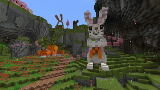 Screenshot of the Minecraft Bedrock Marketplace product Easter Egg Hunt created by Waypoint Studios.