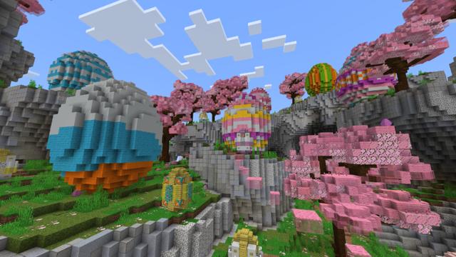 Screenshot of the Minecraft Bedrock Marketplace product Easter Egg Hunt created by Waypoint Studios.