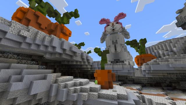 Screenshot of the Minecraft Bedrock Marketplace product Easter Egg Hunt created by Waypoint Studios.