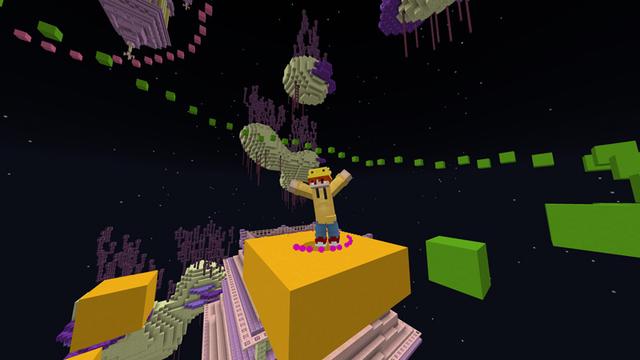 Screenshot of the Minecraft Bedrock Marketplace product End Parkour created by Waypoint Studios.