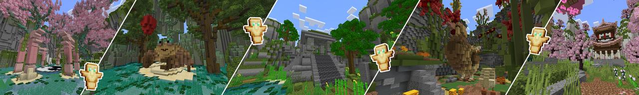Panorama of the Minecraft Bedrock Marketplace product Find the Totem created by Waypoint Studios.