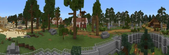 Panorama of the Minecraft Bedrock Marketplace product Food Animals created by Waypoint Studios.