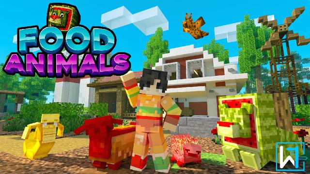 Thumbnail of the Minecraft Bedrock Marketplace product Animaux alimentaires created by Waypoint Studios.