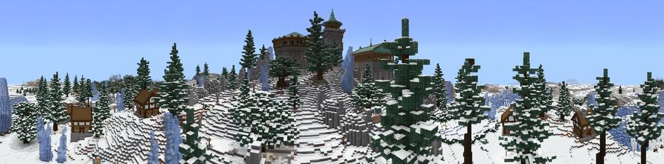 Panorama of the Minecraft Bedrock Marketplace product Frozen Temple created by Waypoint Studios.