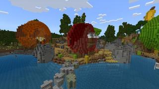 Screenshot of the Minecraft Bedrock Marketplace product Fruit City created by Waypoint Studios.