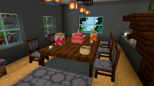Screenshot of the Minecraft Bedrock Marketplace product Furniture created by Waypoint Studios.