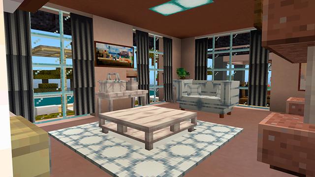 Screenshot of the Minecraft Bedrock Marketplace product Furniture created by Waypoint Studios.