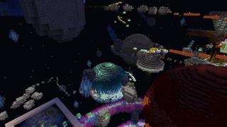 Screenshot of the Minecraft Bedrock Marketplace product Galaxy Parkour created by Waypoint Studios.