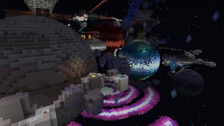 Screenshot of the Minecraft Bedrock Marketplace product Galaxy Parkour created by Waypoint Studios.