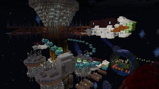Screenshot of the Minecraft Bedrock Marketplace product Galaxy Parkour created by Waypoint Studios.