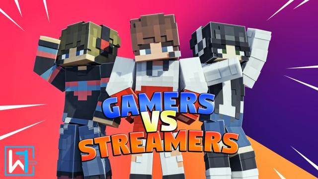Thumbnail of the Minecraft Bedrock Marketplace product Gamers vs Streamers created by Waypoint Studios.
