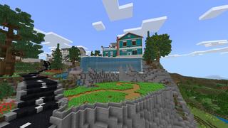 Screenshot of the Minecraft Bedrock Marketplace product Greek Lakeside Mansions created by Waypoint Studios.