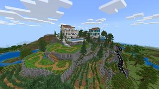 Screenshot of the Minecraft Bedrock Marketplace product Greek Lakeside Mansions created by Waypoint Studios.