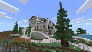 Screenshot of the Minecraft Bedrock Marketplace product Greek Lakeside Mansions created by Waypoint Studios.