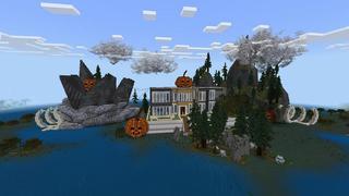 Screenshot of the Minecraft Bedrock Marketplace product Halloween Hacker Mansion created by Waypoint Studios.