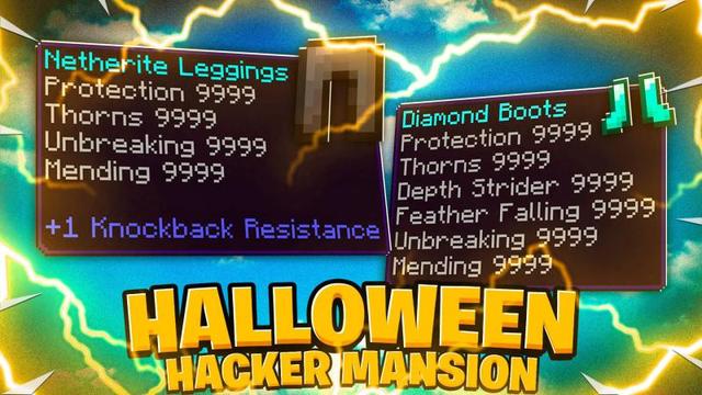 Thumbnail of the Minecraft Bedrock Marketplace product Halloween Hacker Mansion created by Waypoint Studios.
