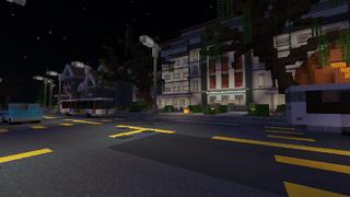 Screenshot of the Minecraft Bedrock Marketplace product Halloween Street created by Waypoint Studios.