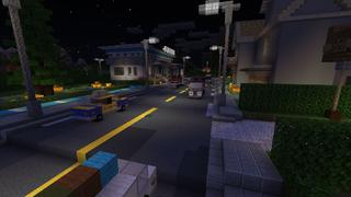 Screenshot of the Minecraft Bedrock Marketplace product Halloween Street created by Waypoint Studios.