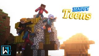 Thumbnail of the Minecraft Bedrock Marketplace product Happy Teens created by Waypoint Studios.