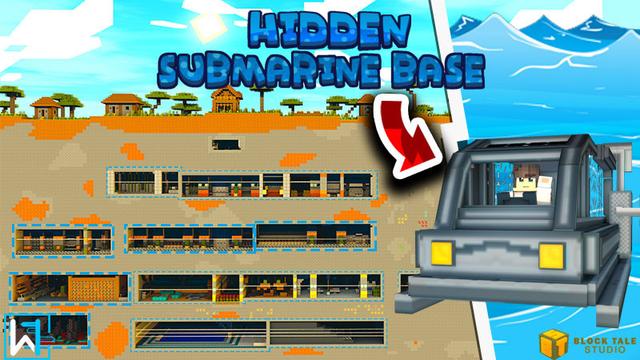 Thumbnail of the Minecraft Bedrock Marketplace product Hidden Submarine Base created by Waypoint Studios.
