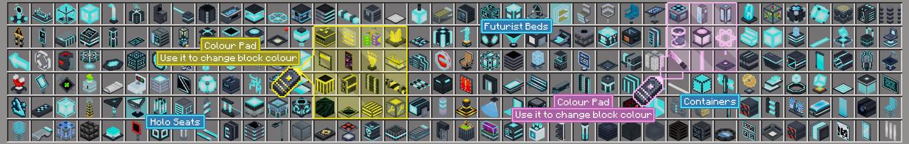 Panorama of the Minecraft Bedrock Marketplace product HoloHome Furniture created by Waypoint Studios.