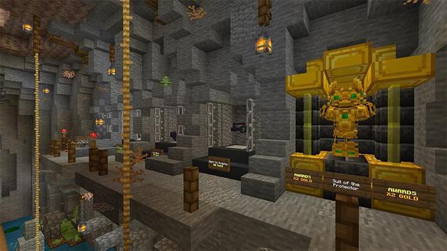 Screenshot of the Minecraft Bedrock Marketplace product Infinite Temple Parkour created by Waypoint Studios.