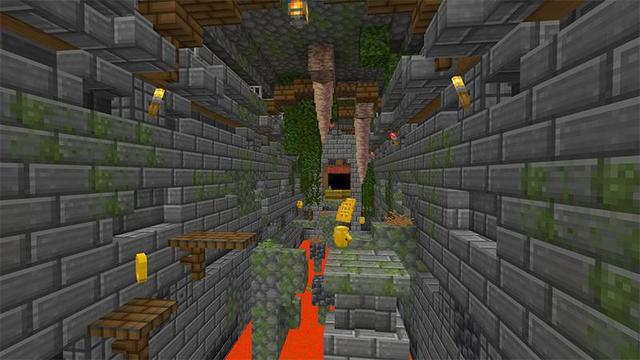 Screenshot of the Minecraft Bedrock Marketplace product Infinite Temple Parkour created by Waypoint Studios.
