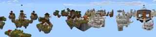 Panorama of the Minecraft Bedrock Marketplace product Lucky Block Bed Wars created by Waypoint Studios.